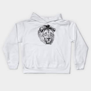 Male Lion Portrait | African Wildlife Kids Hoodie